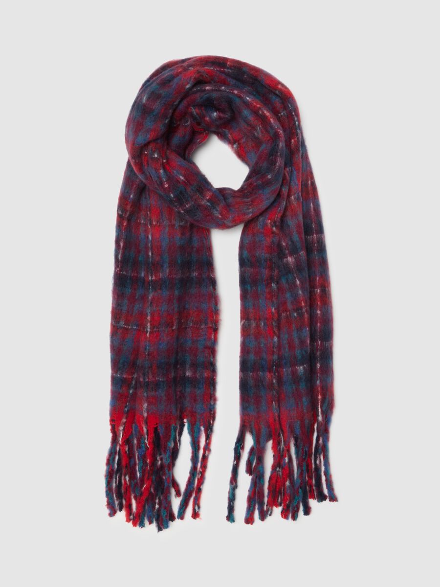 Multicolour scarf with fringes_0