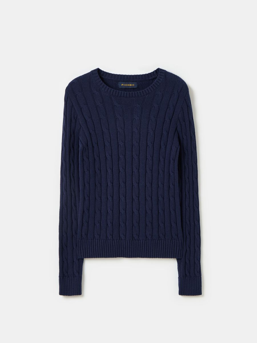 Ribbed pullover with cable-knit design_3