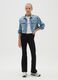 Girls' Black Mix Flare Fit Trousers_0