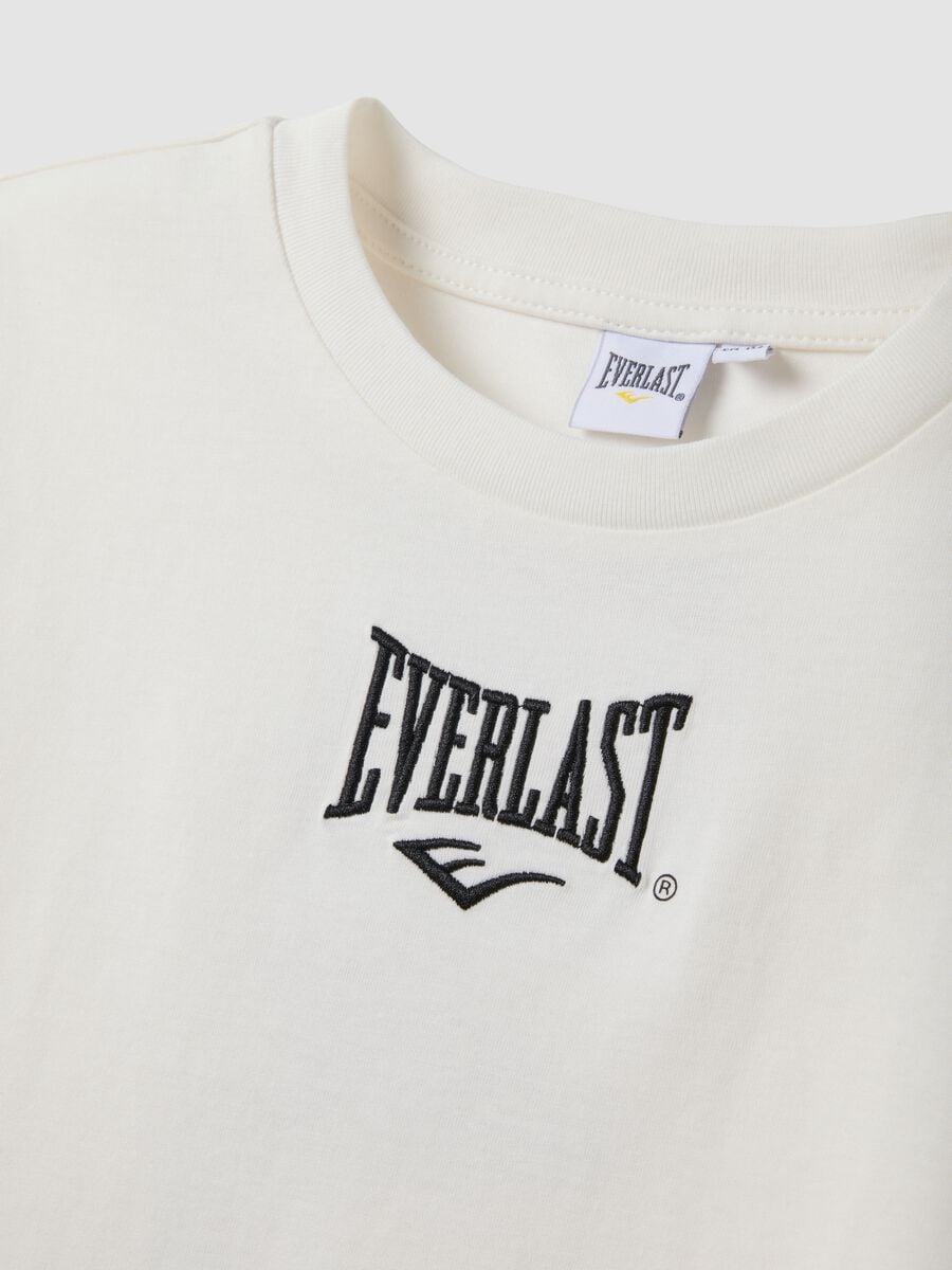White pure cotton T-shirt with print, regular fit for boys_4