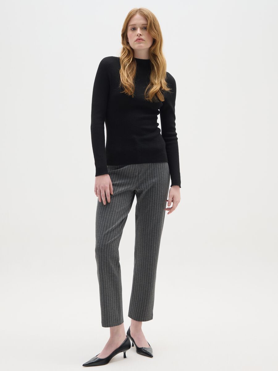 Grey Regular Fit Trousers_0