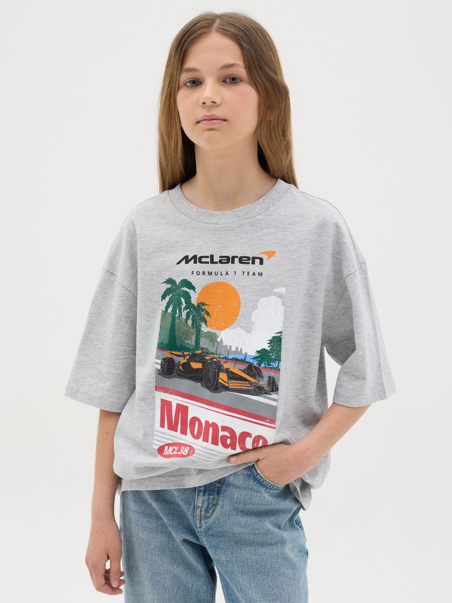 Grey T-shirt with McLaren print_0