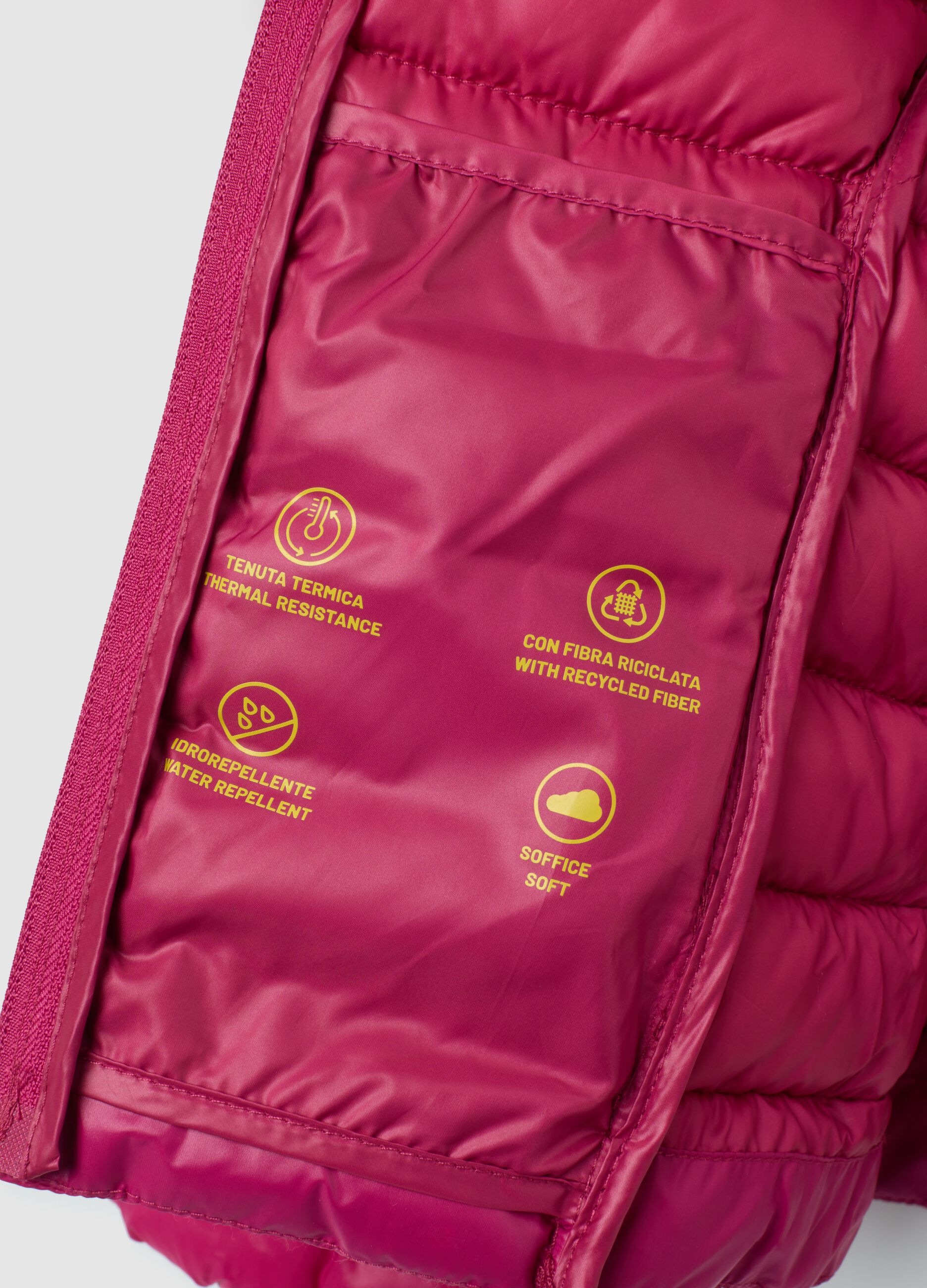 Giacca da bambina rosa imbottita regular fit