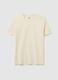 Beige Regular Fit Pure Cotton T-shirt_4