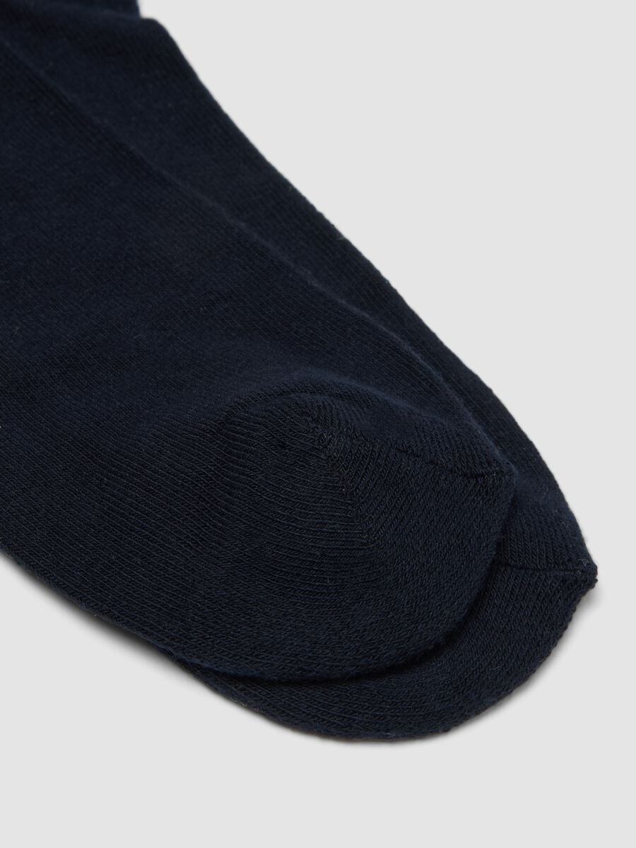 Tripack di calze sportive blu alla caviglia in cotone organico_2
