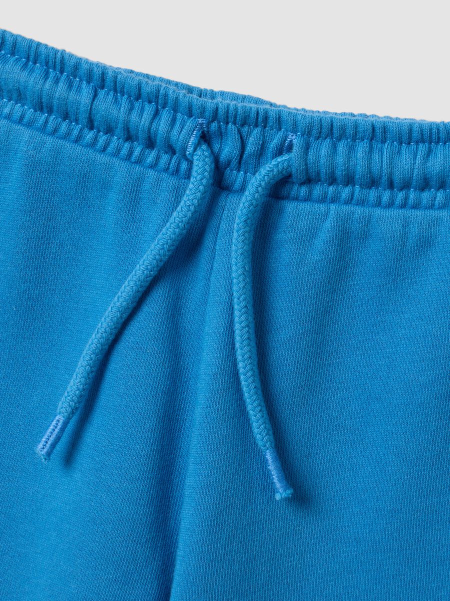 Completo jogging blu in puro cotone a girocollo per bimbo_3