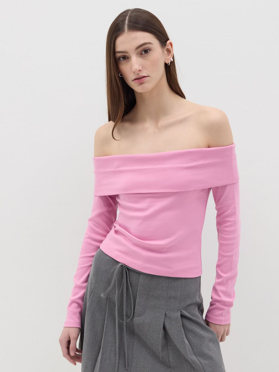 Off-the-shoulder T-shirt_0
