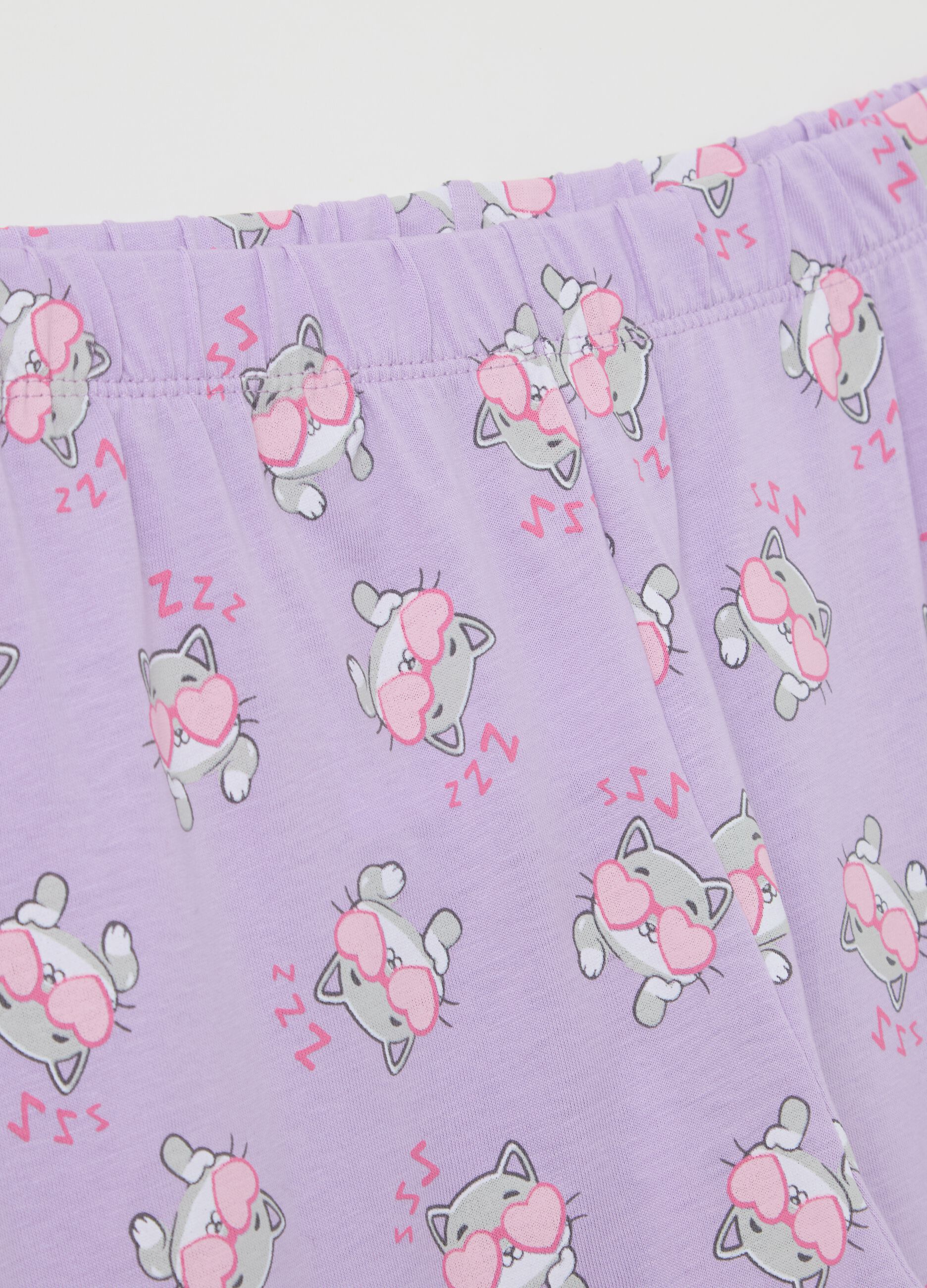 Cotton pyjamas with "I'm not sleeping" print