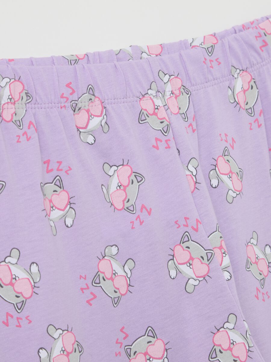 Cotton pyjamas with "I'm not sleeping" print_3