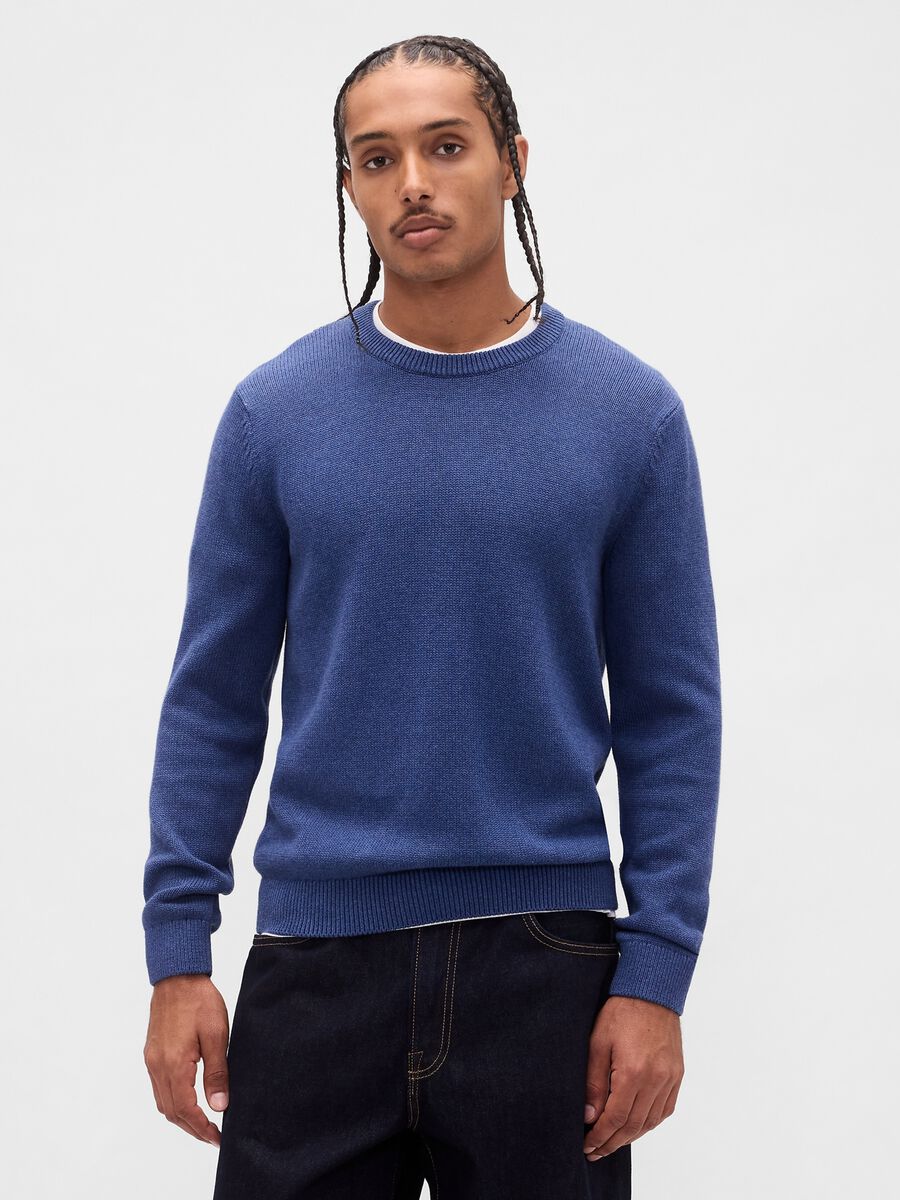 Blue Cotton Pullover_0