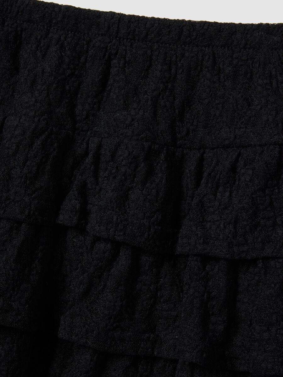 Minigonna in pizzo nero regular fit_5