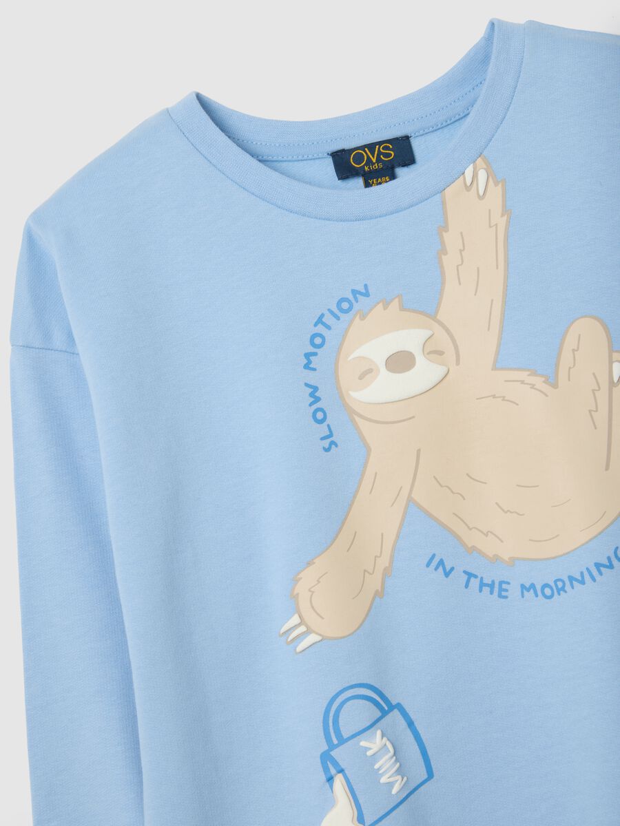 Blue cotton pyjamas for boys_2