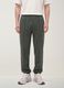 Green relaxed-fit stretch joggers_1