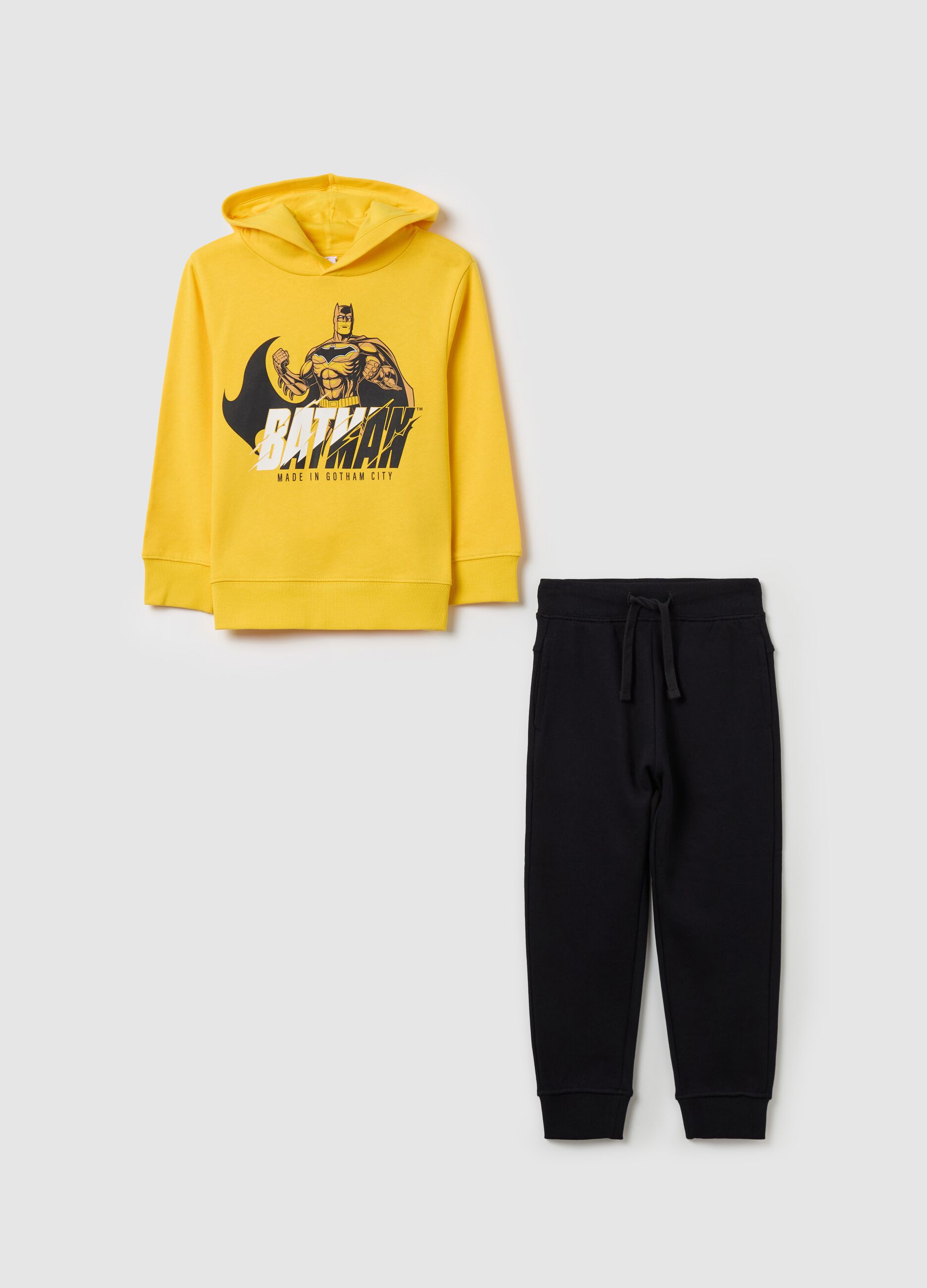 Fleece jogging set with Batman print