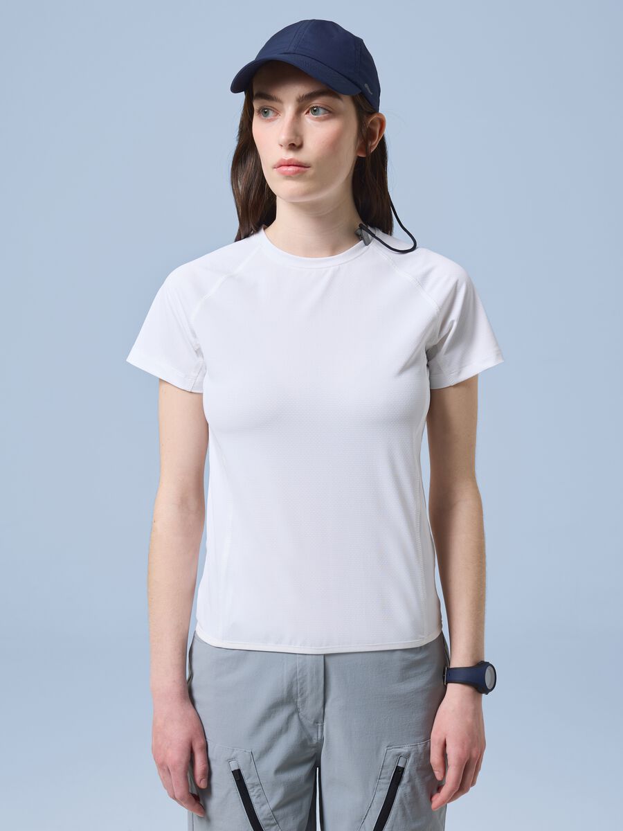 T-shirt tecnica ALTAVIA SAILING bianca in tessuto elasticizzato_0