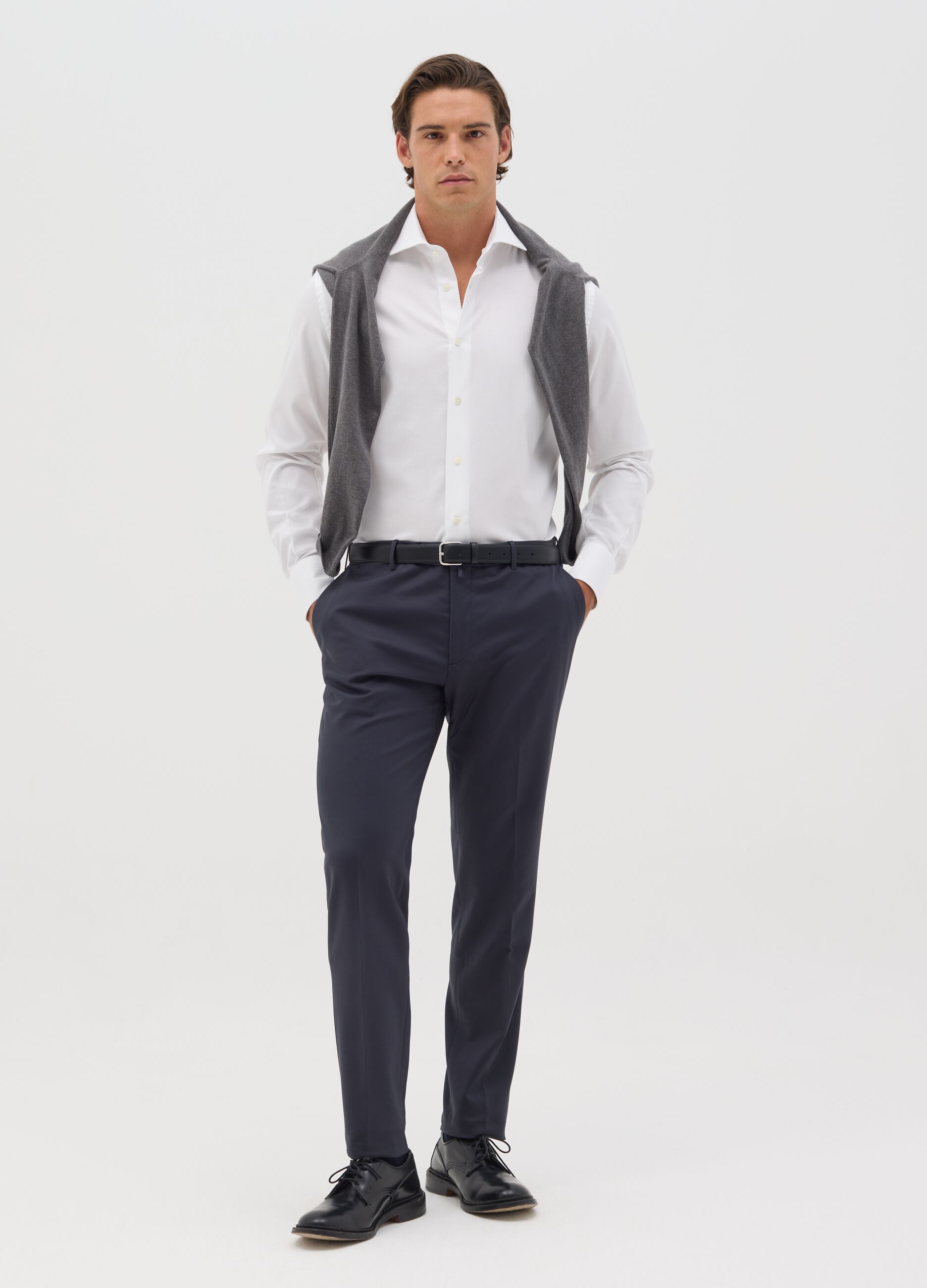 Pantaloni chino blu slim fit