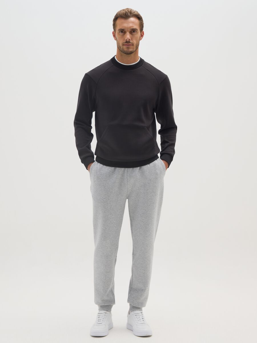 Pantaloni in misto cotone grigi regular fit_0