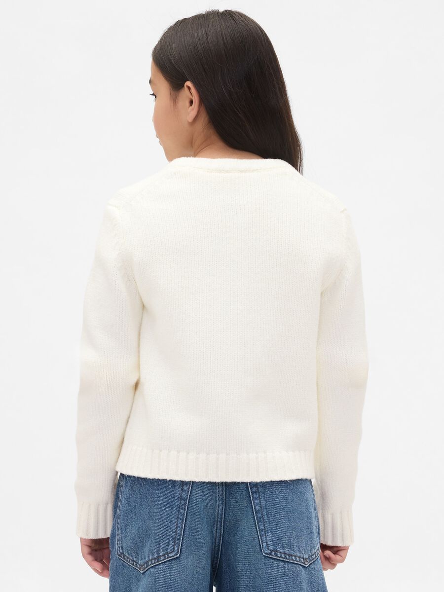 White Cotton Blend Cardigan_1