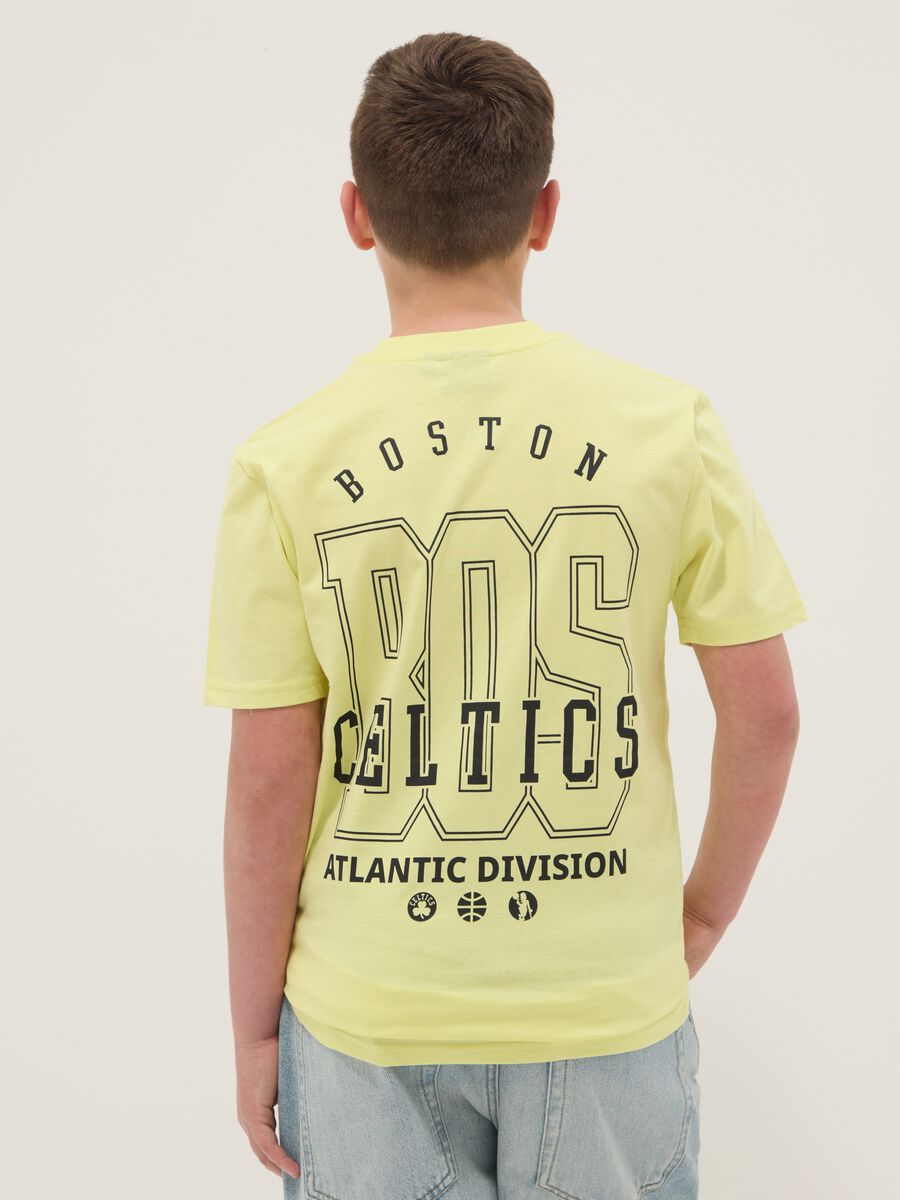 Boys' yellow pure cotton T-shirt relaxed fit Celtics_1