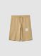 Boy's beige pure cotton shorts regular fit_0
