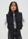 Black padded gilet with zip for girls_0