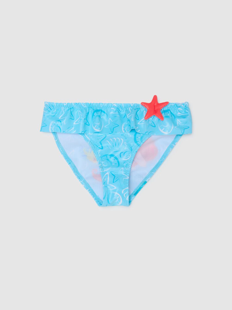 Girls' Bikini Bottom in Multicolour Stretch Fabric_0