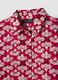 Red pure cotton kaftan with floral print_5