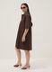 Brown pure cotton shirt dress_1
