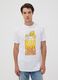 White pure cotton T-shirt with Simpsons print_2