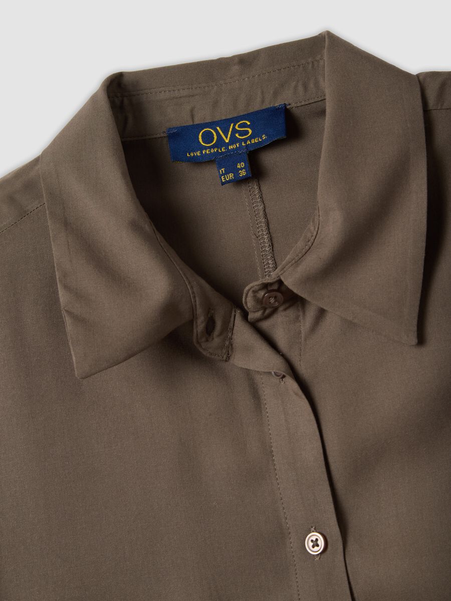 Camicia marrone in pura viscosa regular fit_5