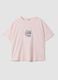Pink pure cotton Lilo & Stitch print T-shirt, regular fit_4