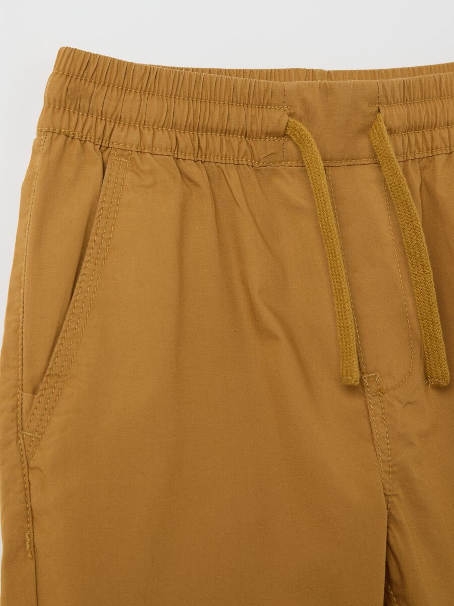 Poplin joggers with drawstring_2