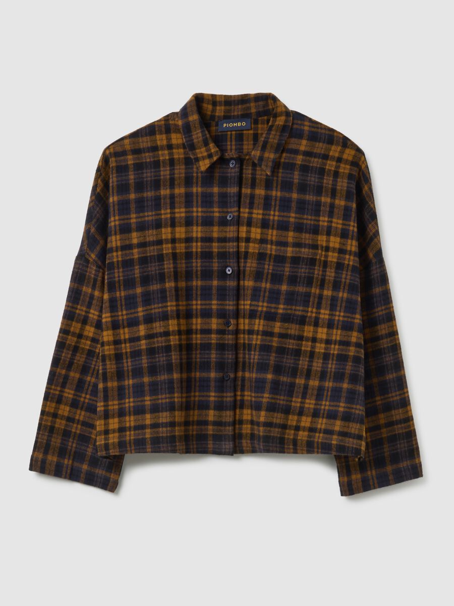 Multicolour pure cotton plaid regular fit shirt_0