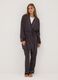 Brown pure viscose dressing gown with micro-floral print_1