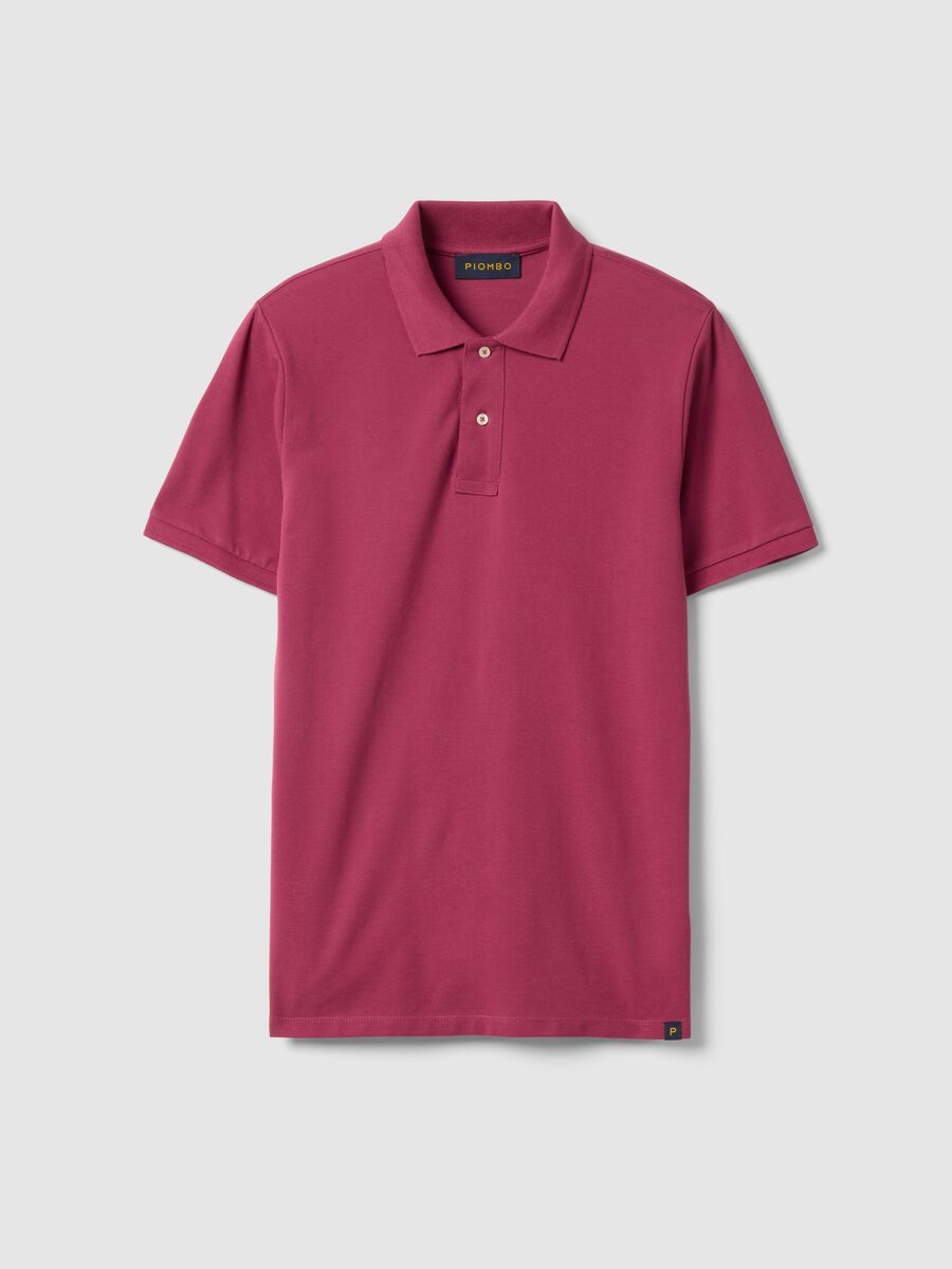 Short-sleeved pure cotton pink polo shirt regular fit_4
