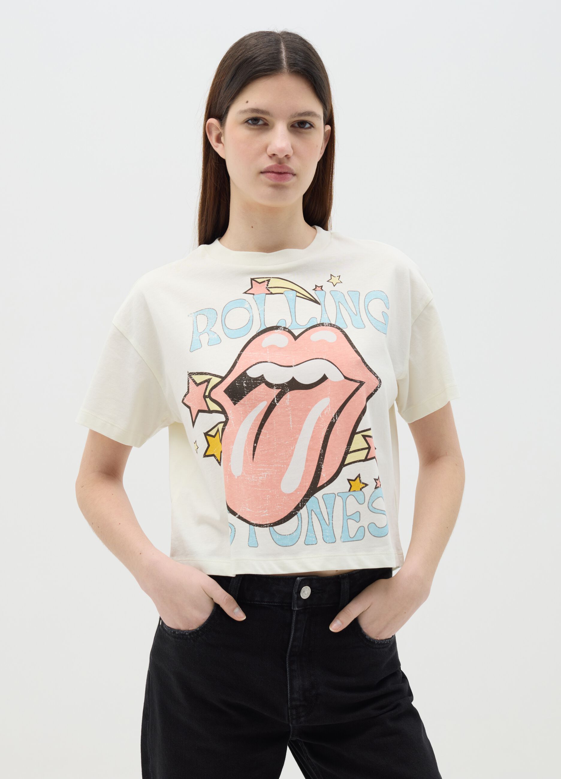 T-shirt with Rolling Stones print