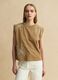 Brown cotton blend sleeveless T-shirt, regular fit with embroidery_2