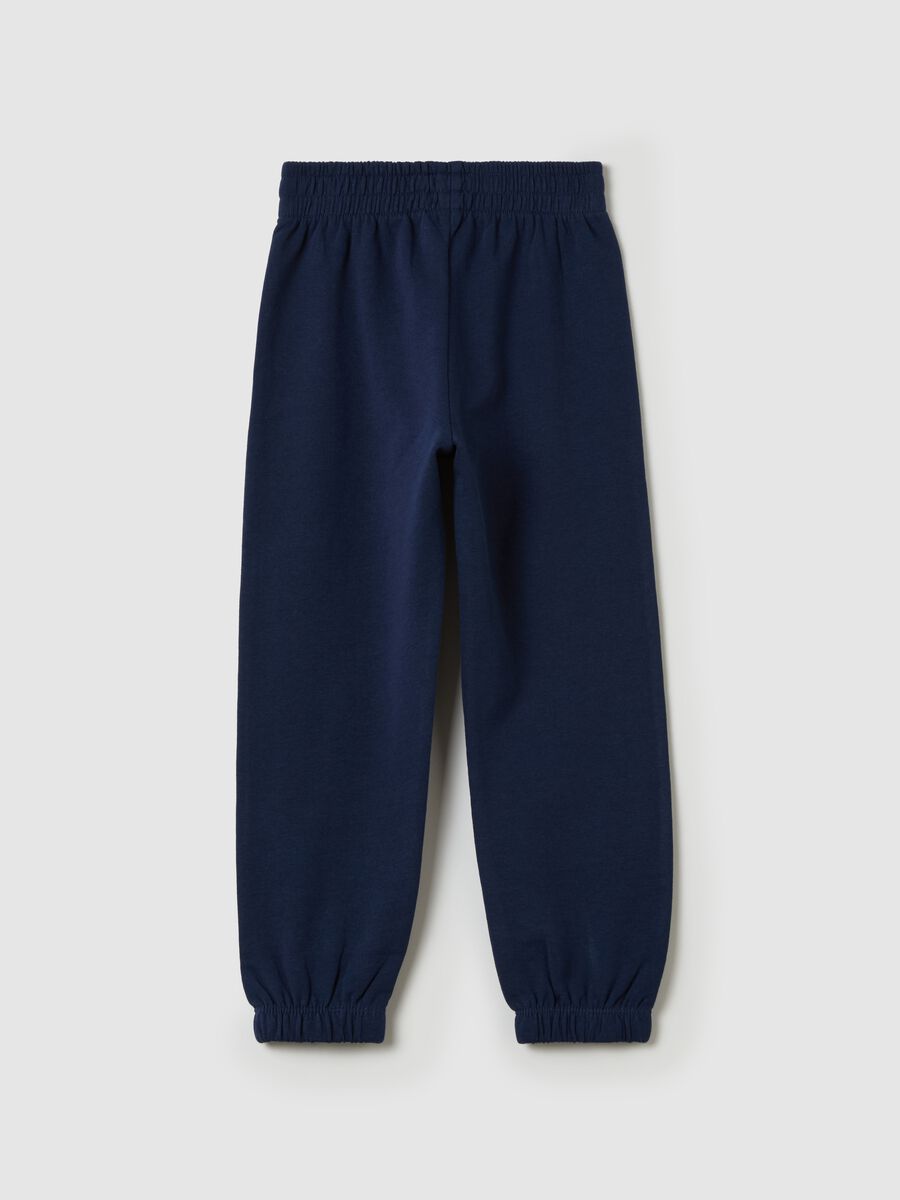 Fleece joggers with elasticated edging_1