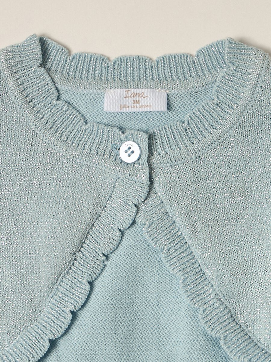 IANA newborn girl cardigan in cotton blend_2