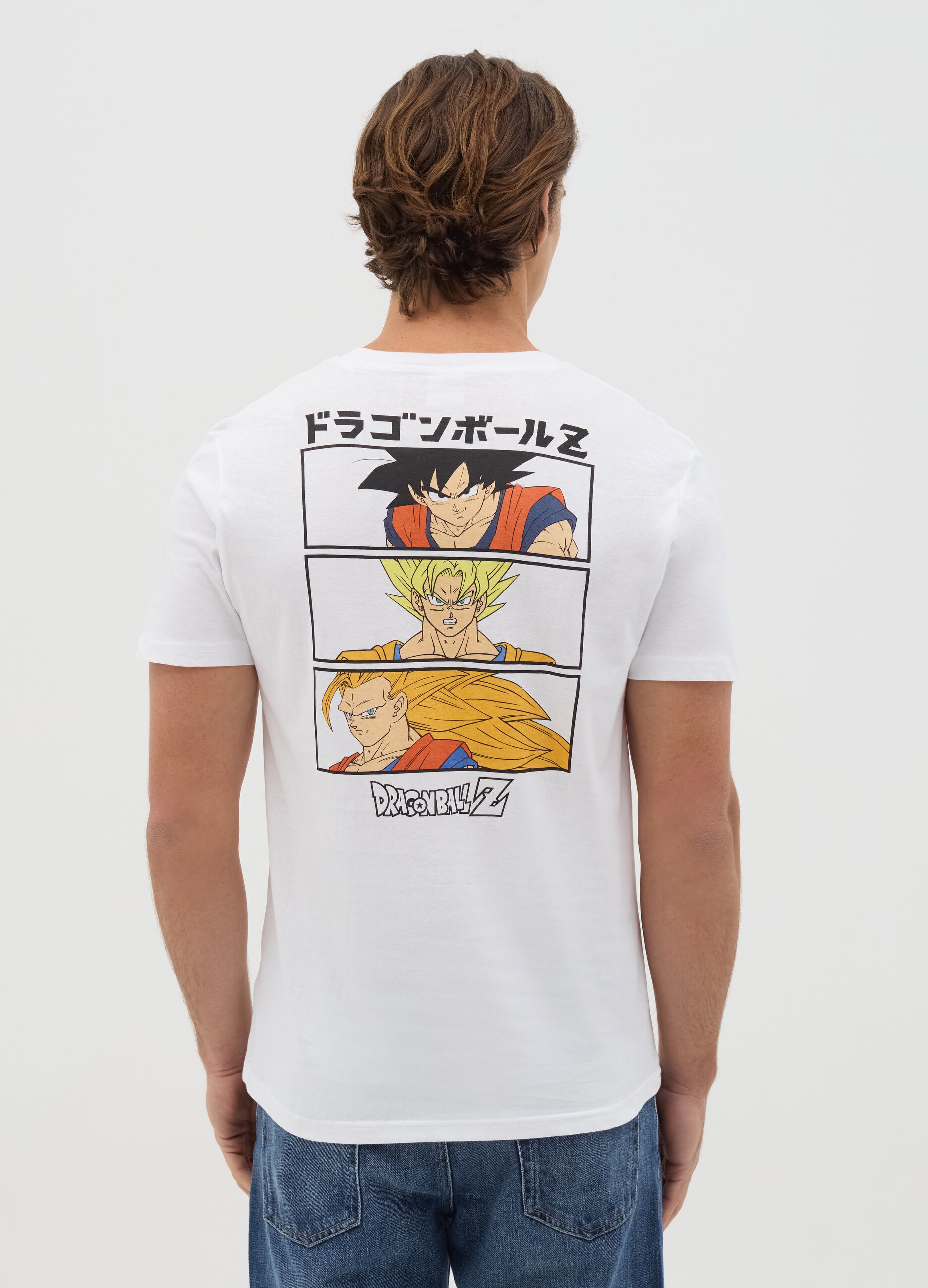 White T-shirt with Dragon Ball Z print