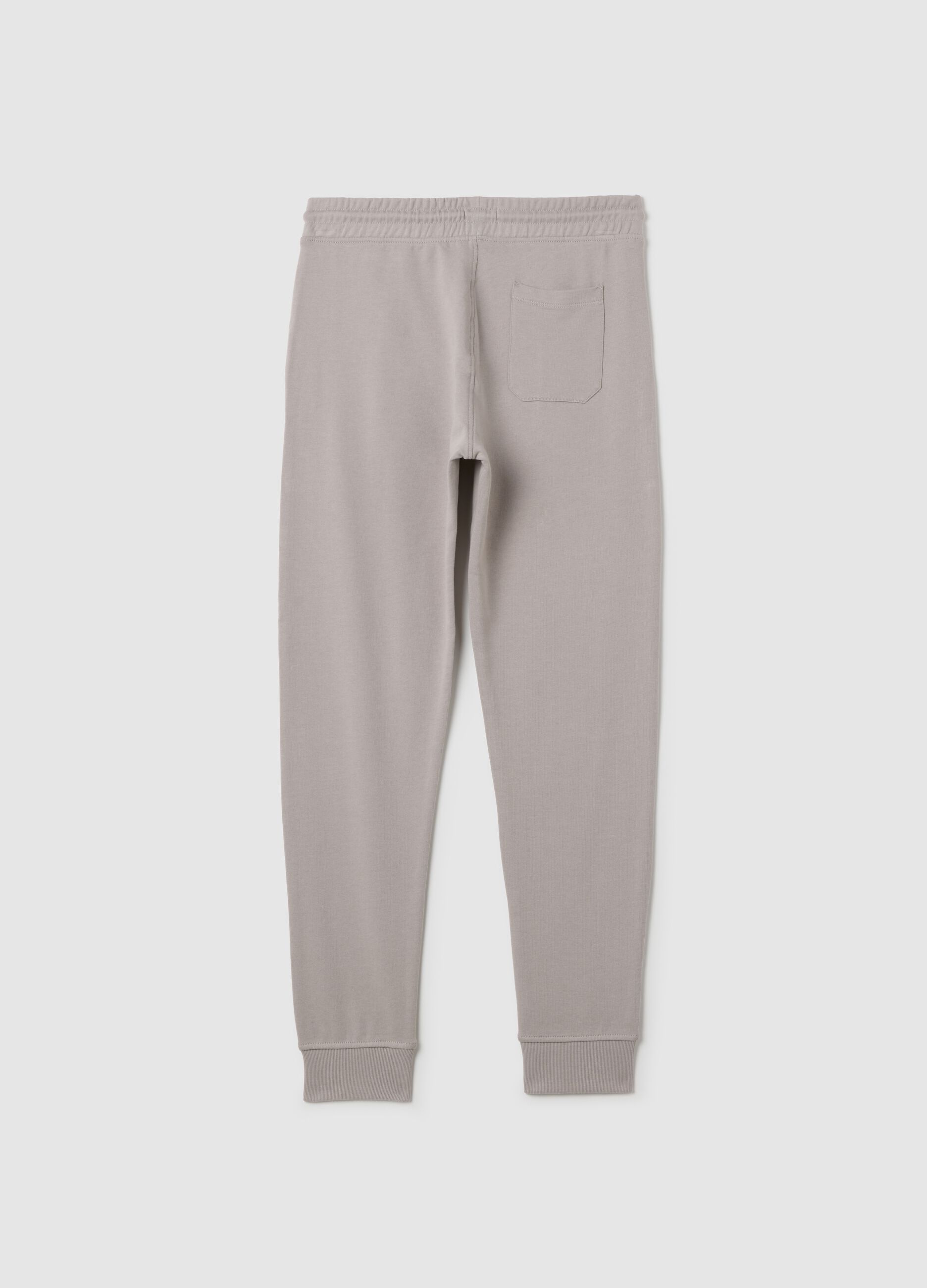 Boys' grey jogger trousers in pure cotton with regular fit
