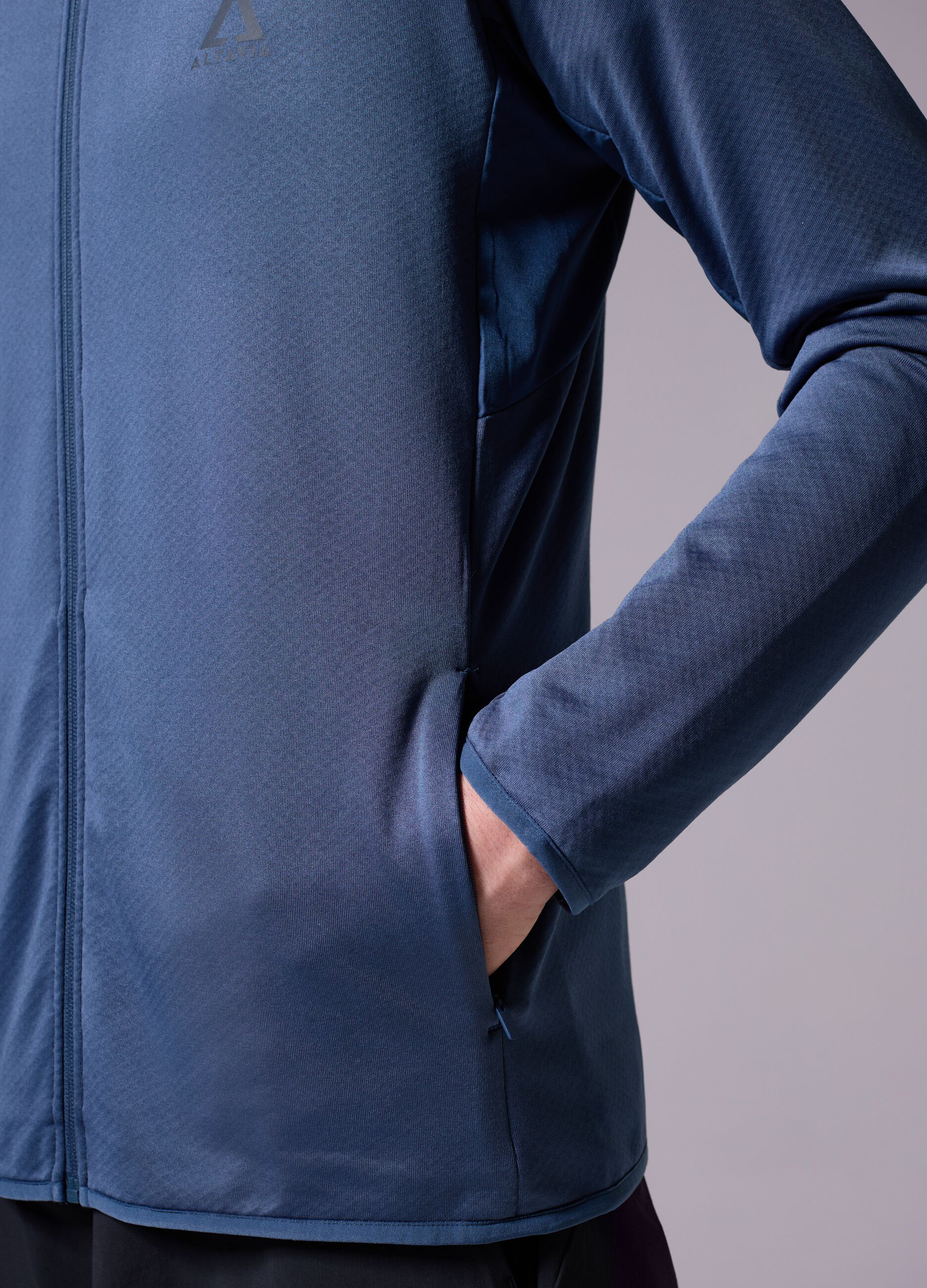 ALTAVIA WITH DEBORAH COMPAGNONI full-zip sweatshirt in technical fabric