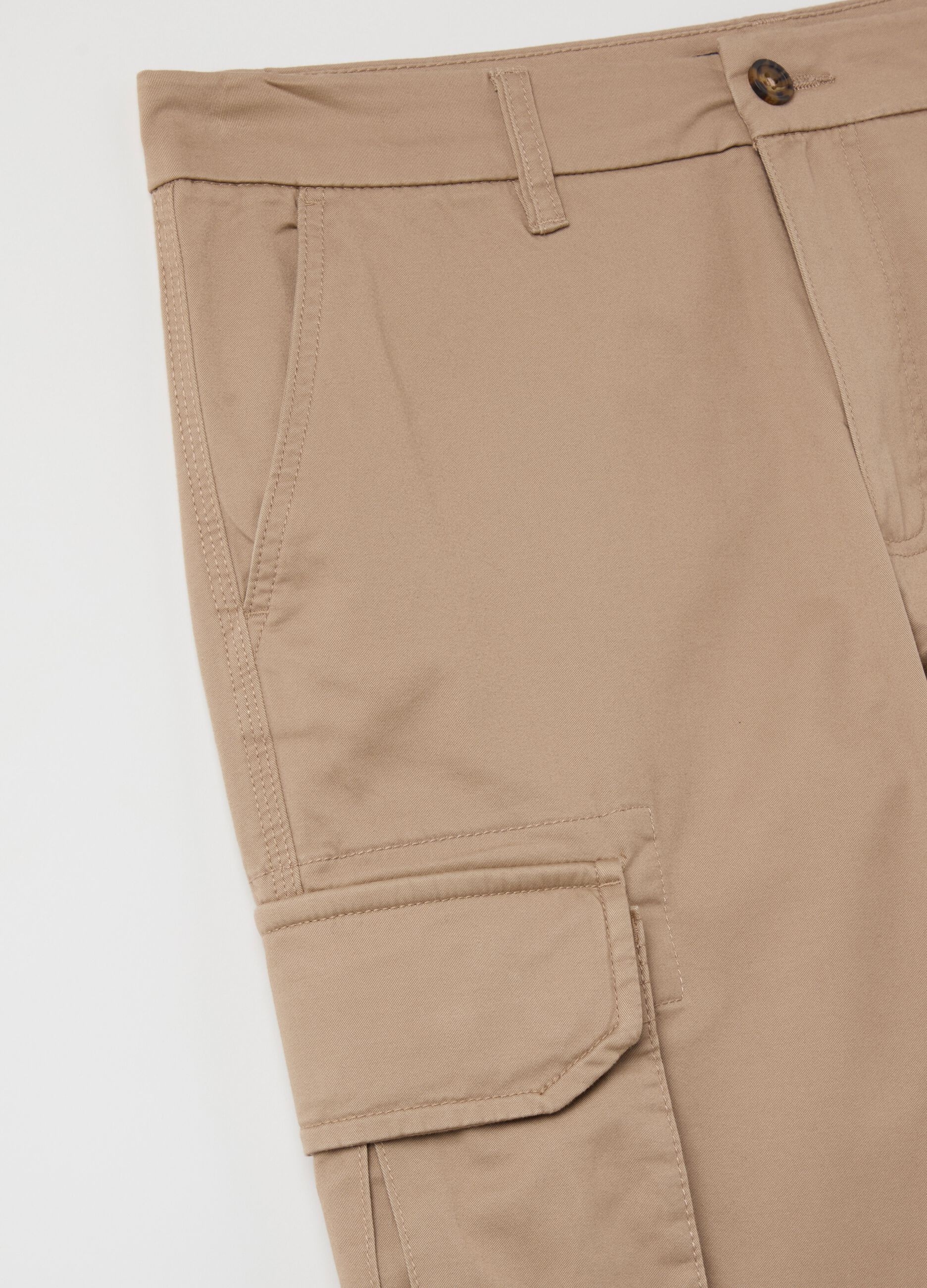 Cargo trousers in stretch cotton