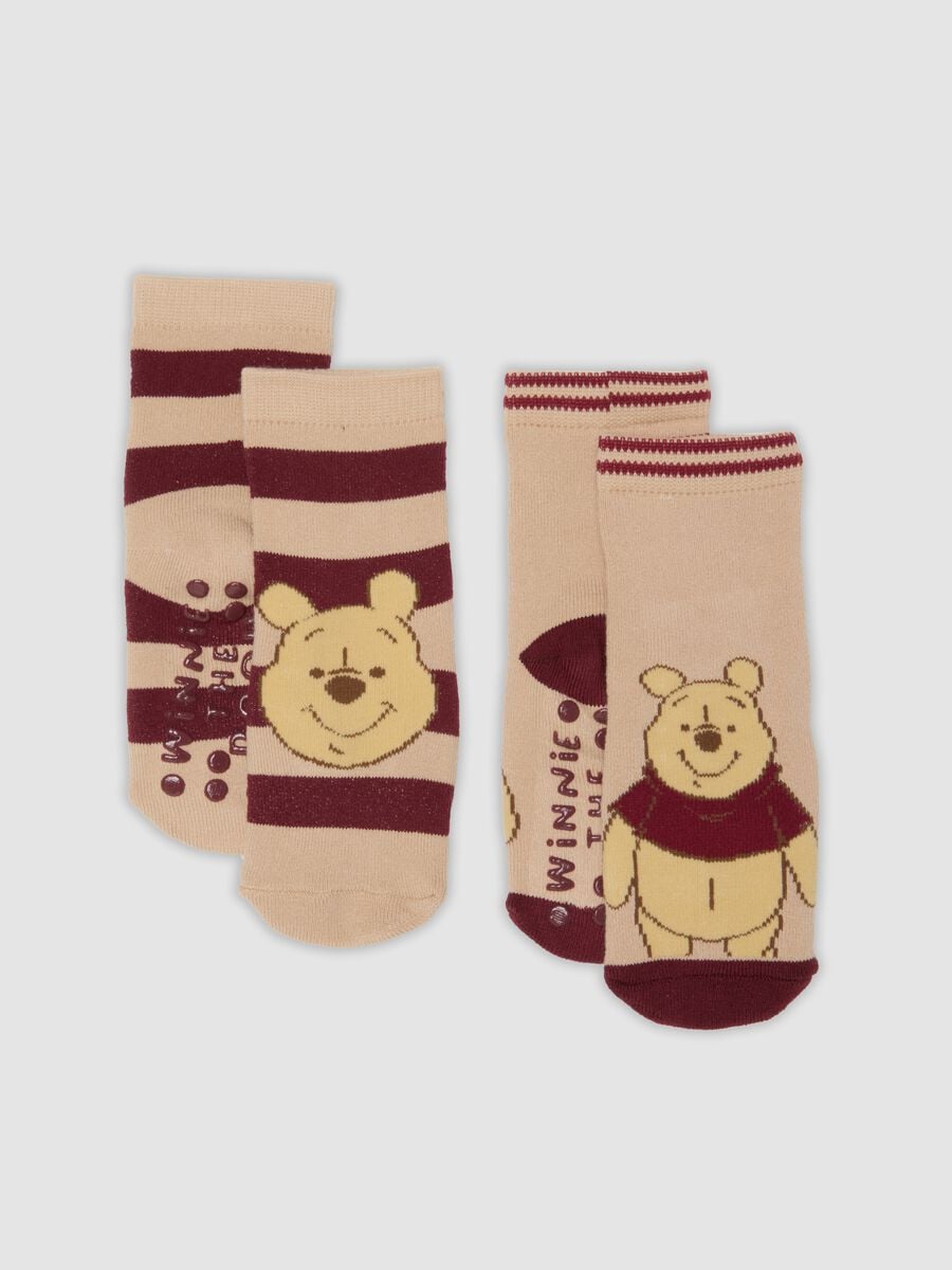2-pack of Winnie the Pooh non-slip socks in stretchy organic cotton_0
