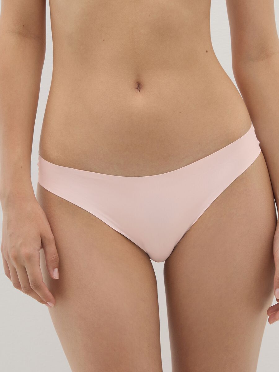 Regular Fit Pink Fabric Briefs_1
