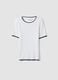 White viscose blend t-shirt regular fit with perforated details_4