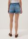 Blue pure cotton denim shorts_3