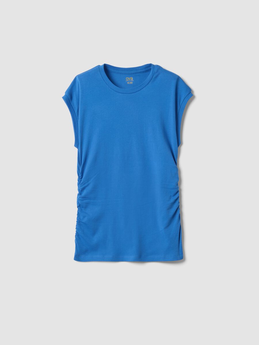 Top blu in puro cotone_0