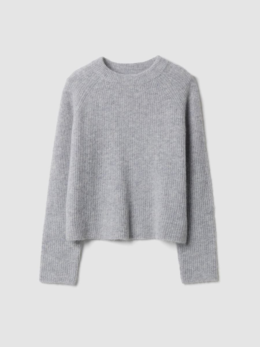 Grey stretch wool and alpaca crew-neck jumper_4