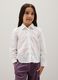 Girl's White Cotton Shirt Regular Fit_0